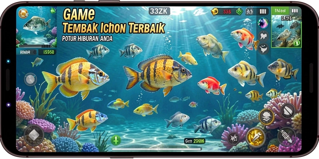 Screenshot utama menunjukkan momen menakjubkan dalam permainan Tembak Ikan.