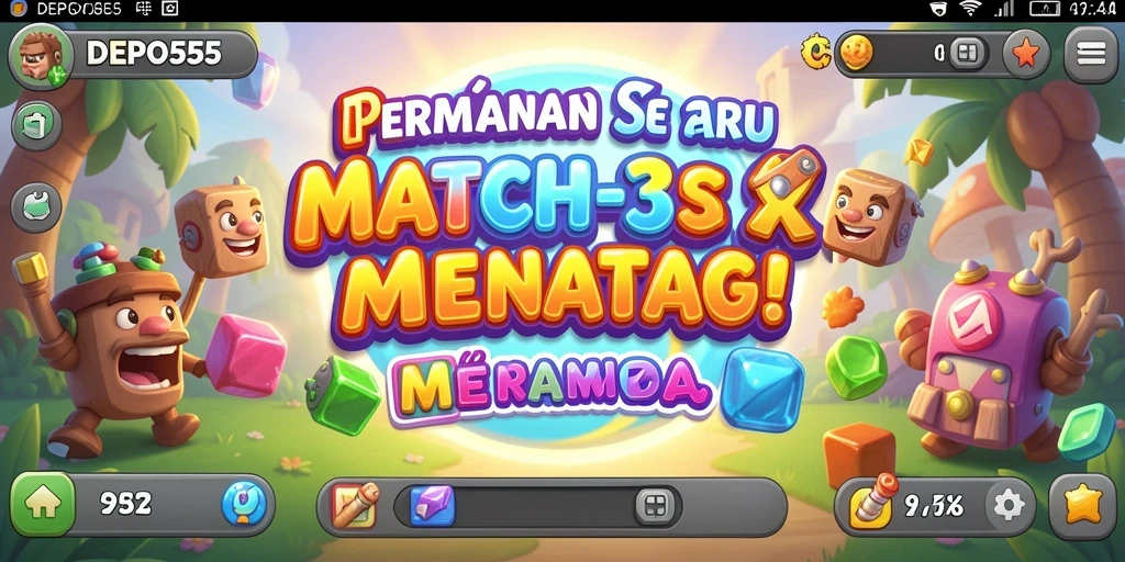Tangkapan layar gameplay DEPO555 yang penuh warna dan menarik.