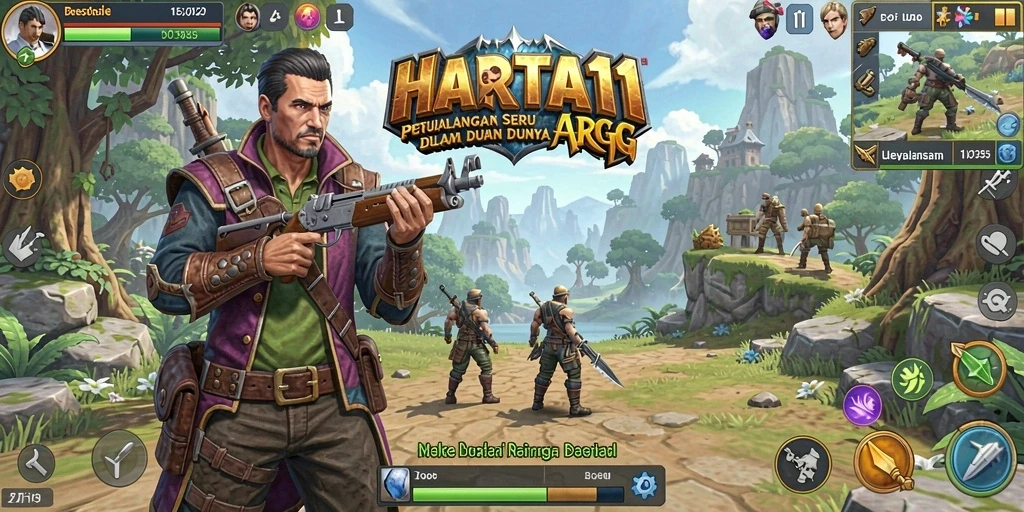 Tampilan gameplay HARTA11 yang menarik dan menantang saat bertarung.