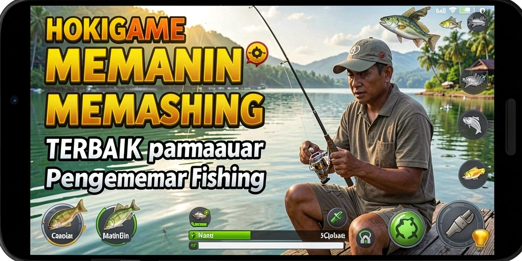 Tangkapan besar di HOKIGAME yang memukau dalam gameplay memancing.