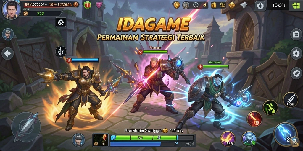 Tampilan gameplay yang menegangkan dan strategis dari IDAGAME.