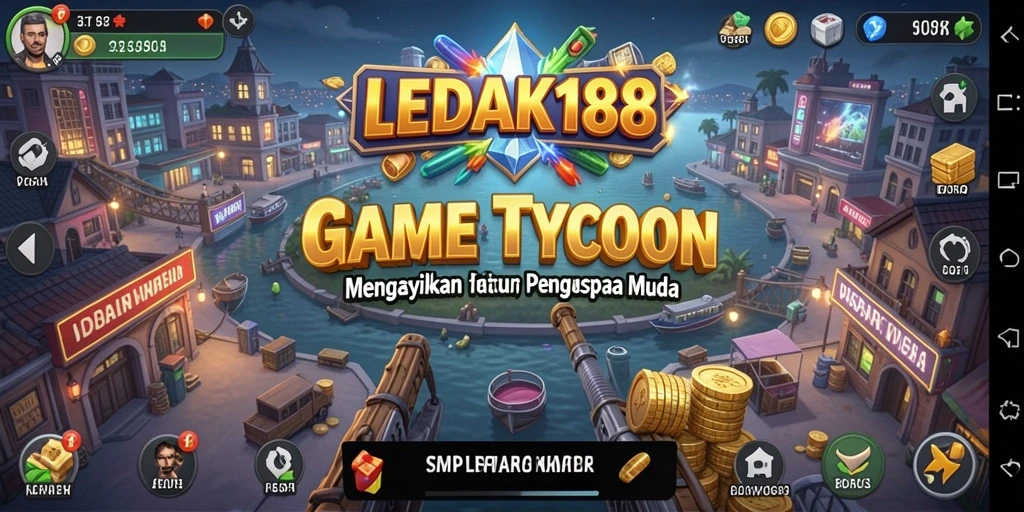 Tampilan gameplay LEDAK188 dengan elemen Tycoon yang menarik.