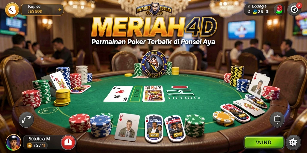 Tampilan gameplay MERIAH4D saat bermain Poker yang seru.