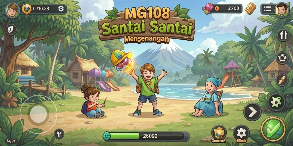 Tampilan gameplay MG108 yang penuh warna dan menarik.