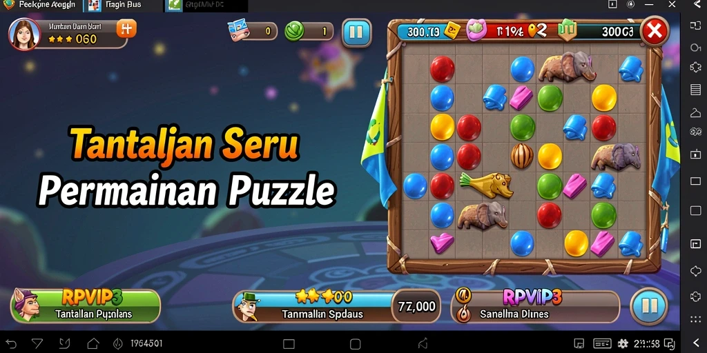 Screenshot menunjukkan gameplay menarik RPVIP3 saat menyelesaikan teka-teki.