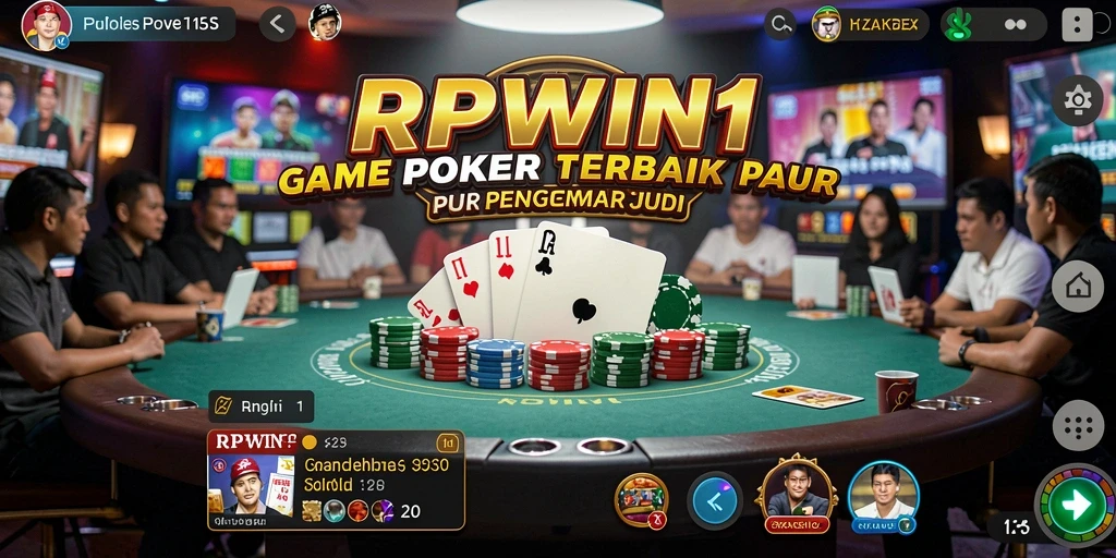Tampilan menarik dari gameplay Poker di RPWIN1.
