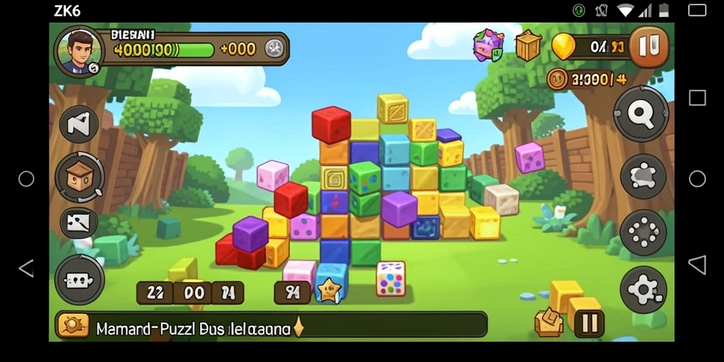 Tampilan gameplay ZK6 dengan tantangan puzzle yang menarik.